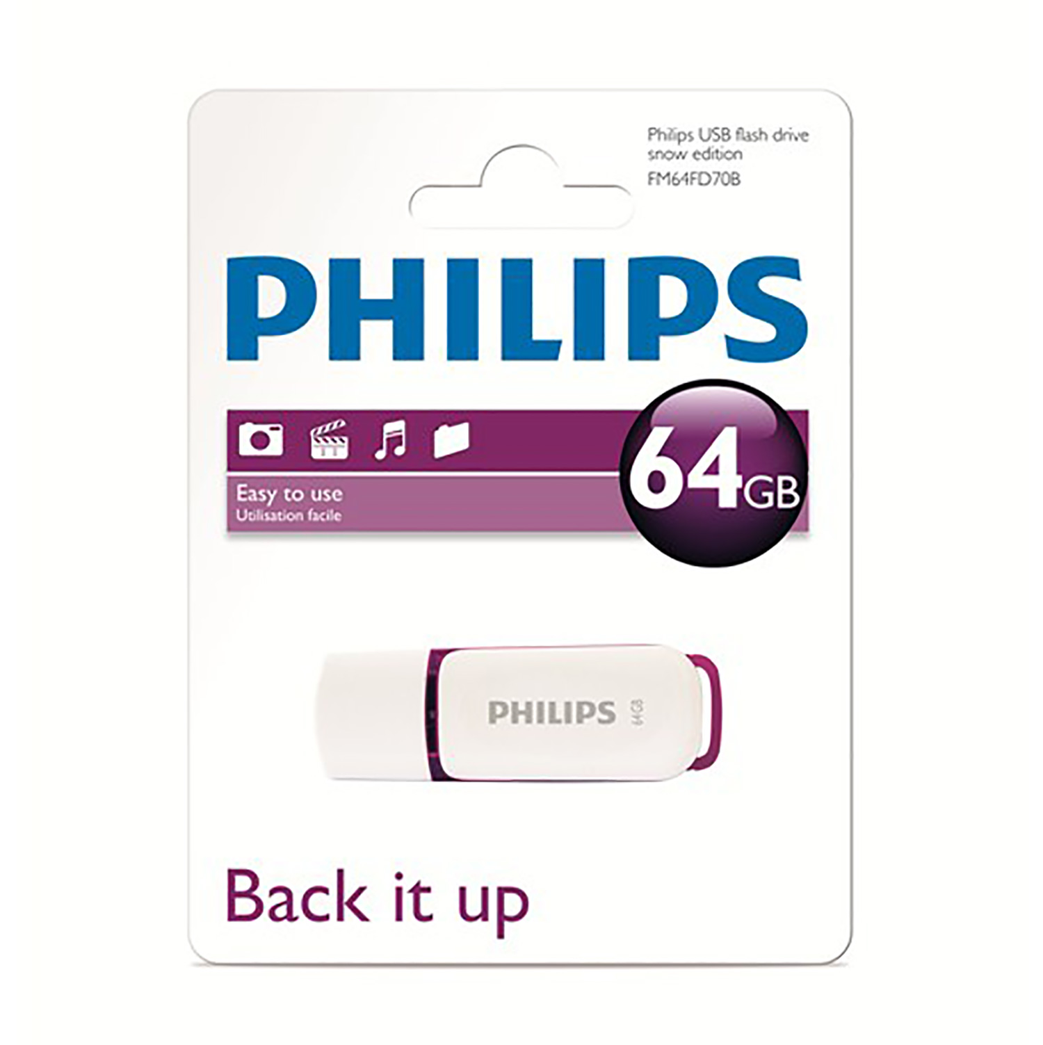 Philips USB 2.0 Flash Drive - Snow Series - 64GB