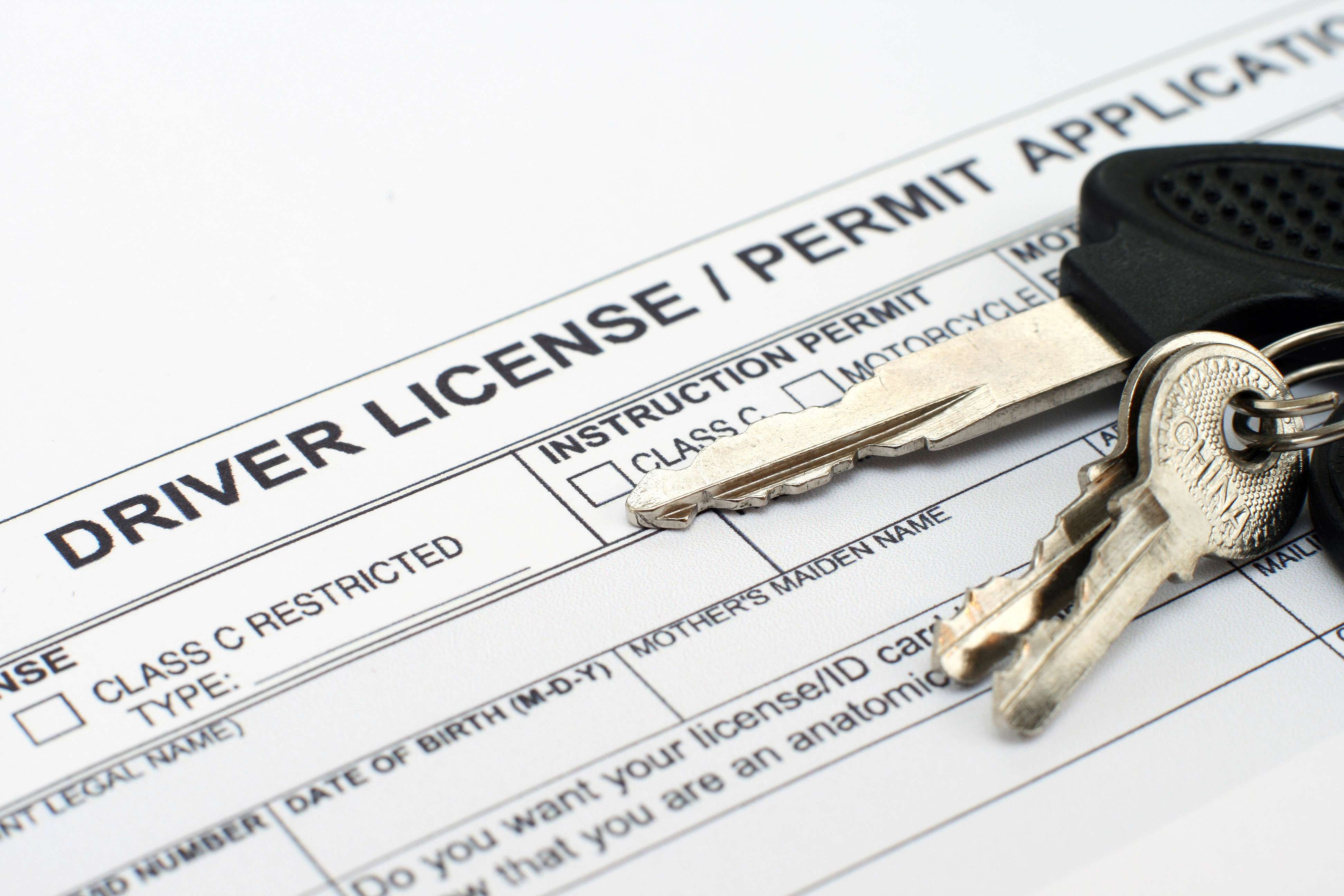 Driver license application (photo credit: Graphicstock)