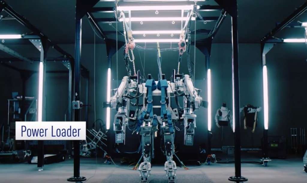 Power loader exoskeleton (photo credit: Panasonic/YouTube_