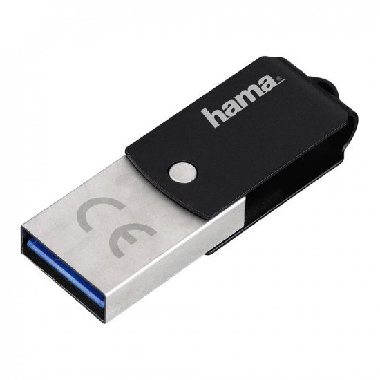 Hama  C-Turn USB 3.0 Flash Drive - Black & Silver 16GB