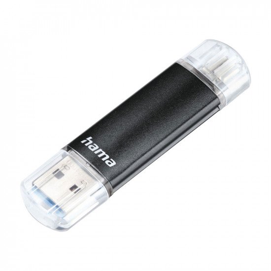 Hama Laeta Twin USB 3.0 Flash Drive 40 MB/s Black - 16GB