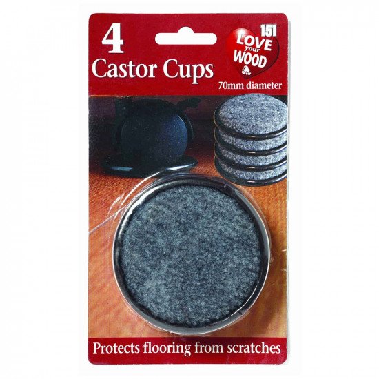 Love Your Wood Furniture Floor Protector Castor Cups 4 Pack