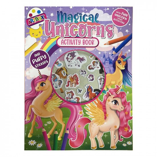 ARTBOX Activity Book - Includes Puffy Stickers - Magical Unicorns