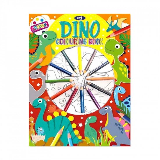 ARTBOX Colouring Book - Includes Pencils- Dino Edtion