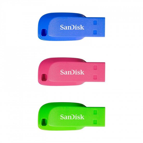 SanDisk Cruzer Blade USB 2.0 Flash Drive USB2.0 Memory Sticks - 32GB - 3 Pack