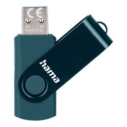 Hama Rotate USB Stick USB 3.0 70 MB/s Petrol Blue - 64GB