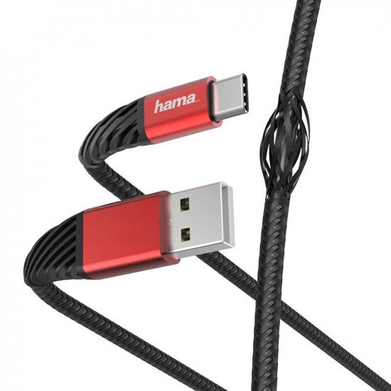 Hama USBA-USBC-1.5M Charging/Data Cable USB Type-A (M) to USB Type-C (M) - Braided