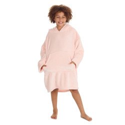 Embargo Hoodie Childrens Supersoft Fleece Oversize Hoody - One Size - Blush Pink