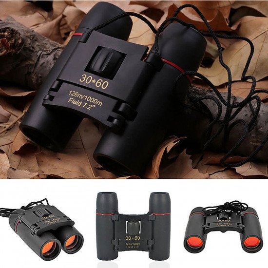 EvoDX 30x60 Outdoor Travel Folding Binoculars - Black