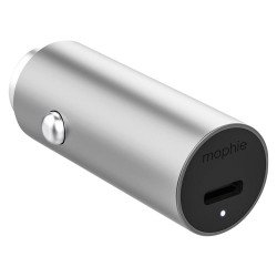 Mophie In-Car USB Charger, USB Type C Fast Charging 18W - Silver