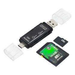 EvoDX USB Type-C and Micro USB Mobile Smartphone Memory Card Reader