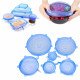 EvoDX Magic Silicone Stretch Lid Reusable Wrap Covers x6 - Blue