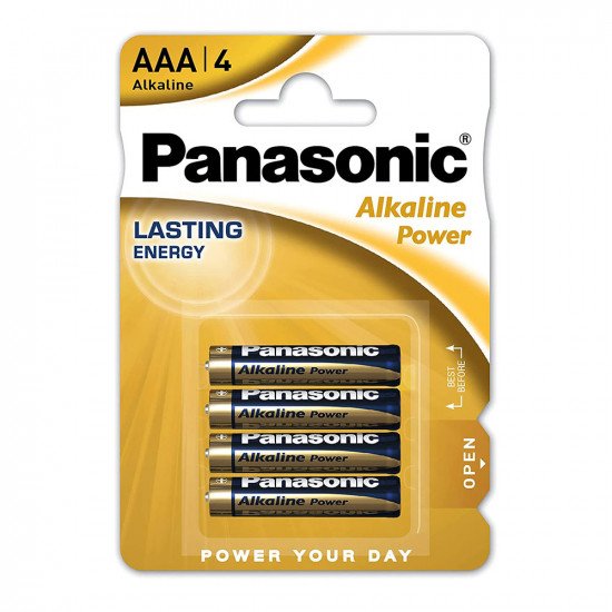 Panasonic AAA Blister Pack Alkaline Batteries - 4 Pack 