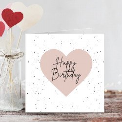Happy Birthday Heart Greeting Card 