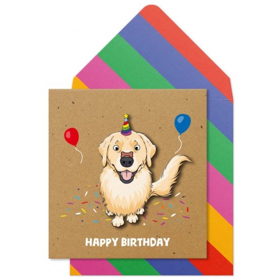 3D Happy Birthday Dog Greeting Card