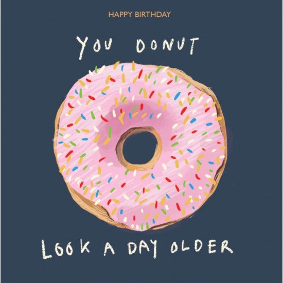 Happy Birthday Donut Greeting Card - 15cm