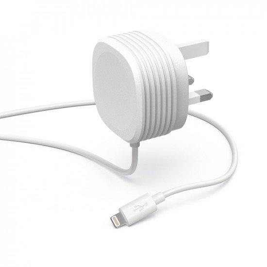 Hama Mobile Charger Lightning 230V with UK plug white for iPhone iPad - White