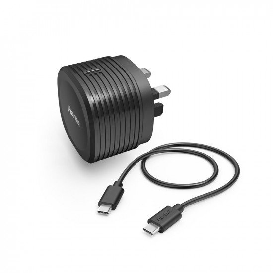 Hama Charging Kit USB-C PD / Qualcomm® 20 W + USB-C Cable 1 m UK Plug