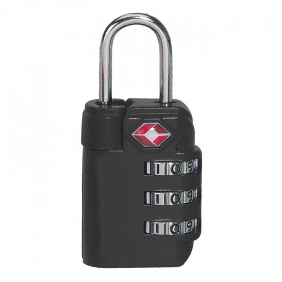 Casemates TSA Approved Luggage Locks, 3 Digit Padlock - Black - Pack of 2