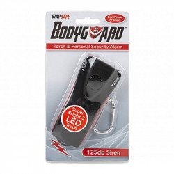 Body Guard Stay Safe LED Torch & Personal Safety Alarm - Black - LAST ONE!