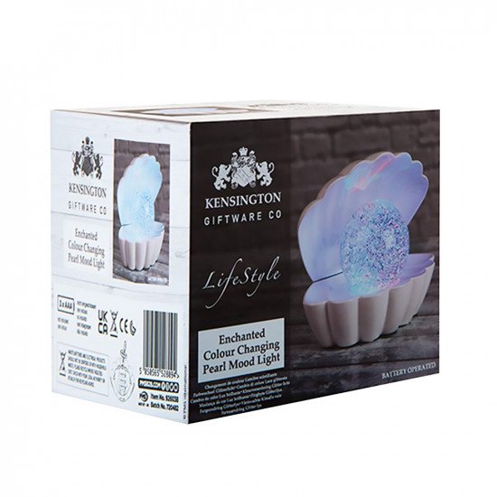 Kensington Giftware Enchanted Colour Changing Pearl Clam Mood Light - White