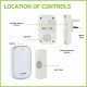 Lloytron MIP3 - 32 Melody Battery Operated Portable Door Chime Kit - White