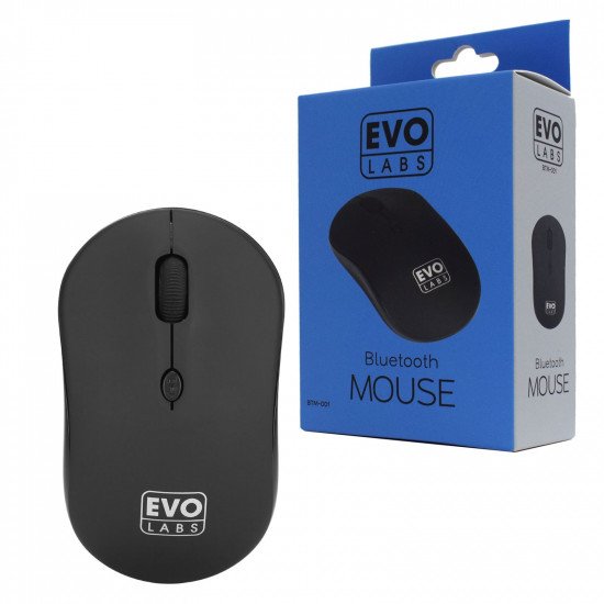 EVO Labs Btm-001 Bluetooth Matte Black Mouse