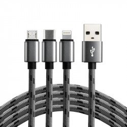 everActive 3in1 USB cable - USB-C - Lightning - Micro USB 2.4A - 1.2M