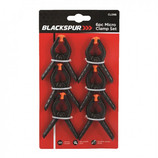 Blackspur Micro Clamp Set for Hobbies, Craft and DIY