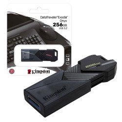 Kingston DataTraveler Exodia Onyx USB 3.2 Memory Flash Drive - 256GB  