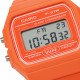 Casio Classic Digital LCD Watch with Stopwatch, Timer, Alarm, Water Resistant - F-91WC-4A2EF - Orange