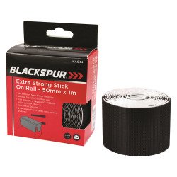 Blackspur Extra Strong Hook & Loop Stick on Roll 50mm x 1m - Black