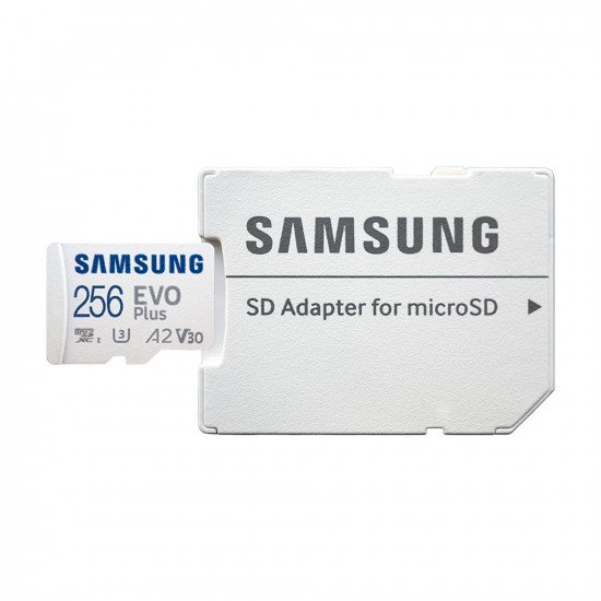 Samsung EVO Plus Micro SD SDXC Memory Card Class 10 with SD Card Adapter - 256GB