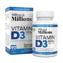 Millions and Millions Vitamin D3 1000 iu - 90 Tablets
