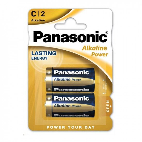 Panasonic C Cell Blister Pack Alkaline Batteries - 2 Pack