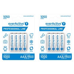everActive Rechargeable AAA 1000mAh batteries - 8 Pack