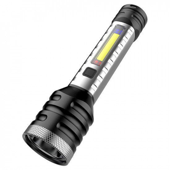 Kingavon 5W COB And LED Rechargeable Torch - Black