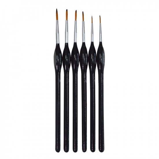 Amtech Fine Detail Art Paint Brush Set - 6 Pack