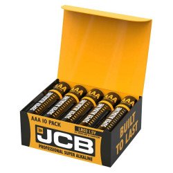 JCB AAA Industrial Alkaline Batteries - Pack of 10