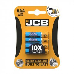 JCB AAA Ultra Alkaline Batteries - Pack of 4