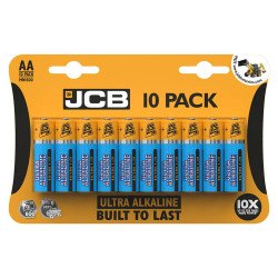 JCB AA Ultra Alkaline Batteries - Pack of 10