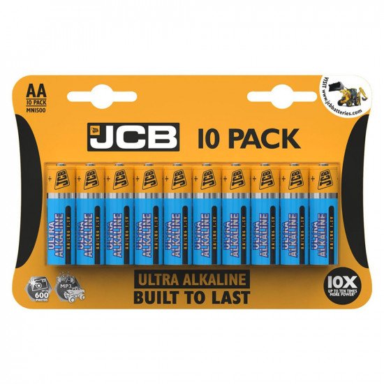 JCB AA Ultra Alkaline Batteries - Pack of 10