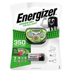 Energizer Vision HD+ Headlight 350 Lumen LED Head Light Head Lamp Includes 3x AAA Energizer Batteries