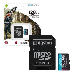 Kingston Canvas Go! Plus Memory Card 170MB/s U3 A2 V30 Class 10 - 128GB