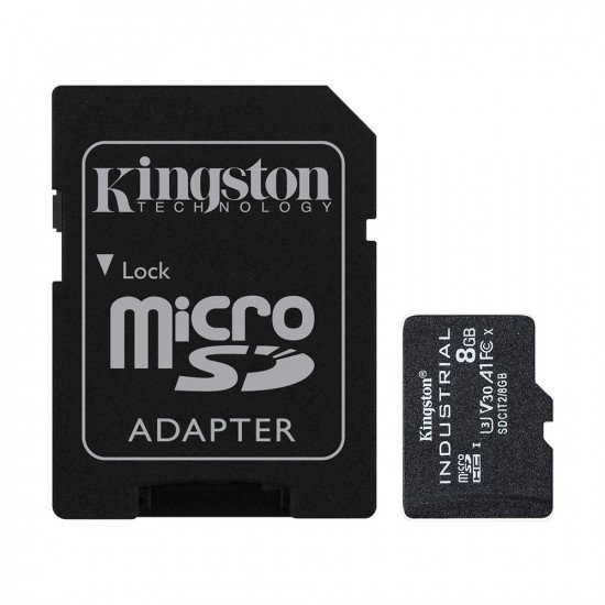 Kingston Industrial microSD Memory Card UHS-1 U3 V30 A1 Includes Adapter - 8GB
