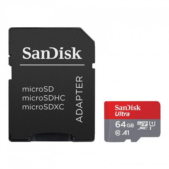 SanDisk Ultra Micro SD SDXC Memory Card A1 140MB/s with Full Size SD Card Adapter - 128GB