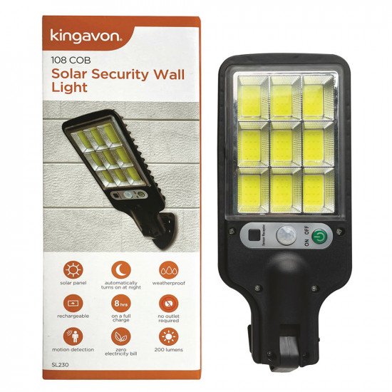 Kingavon 108 COB Solar Security Wall Light