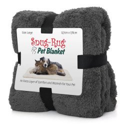 Snug Rug Sherpa Throw Pet Blanket - Slate Grey - Small