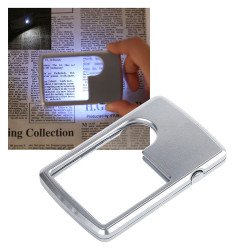 EvoDX Pocket Magnifying 3-6x Magnifier Glass LED illuminated