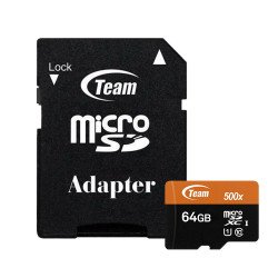 Team Group 64GB Micro SDHC/SDXC UHS-I Card 100MB/s + SD Adapter